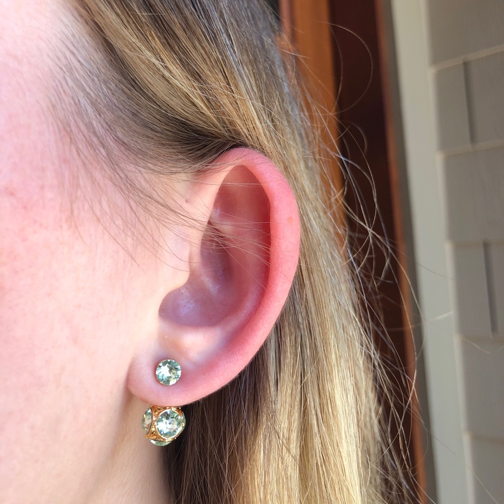 Kate Spade Gold and Green Earrings - Picture 5 of 6